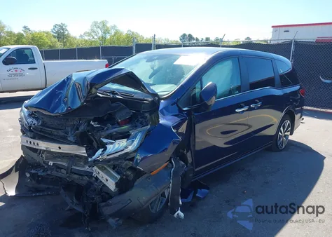 2022 Honda Odyssey Touring из США, поврежденный, VIN 5FNRL6H86NB013615